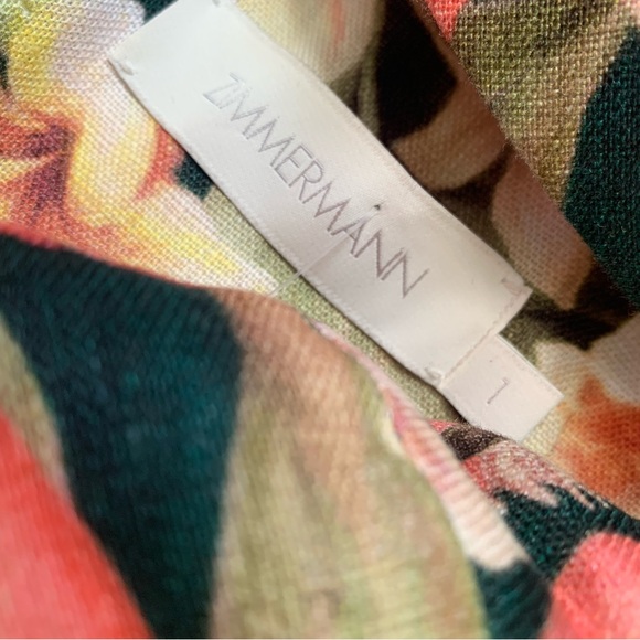 Zimmermann Lexi Tropical Floral Linen Minidress - Picture 5 of 7